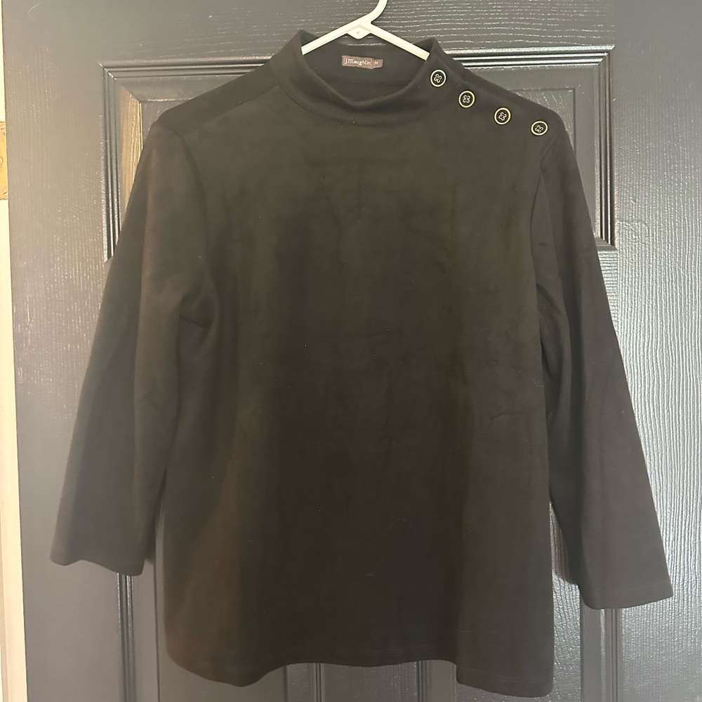 I.McLaughlin suede 3/4 length top EUC